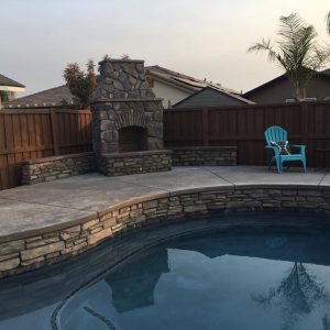 Fireplaces built by Iceberg Pools in Fresno California.